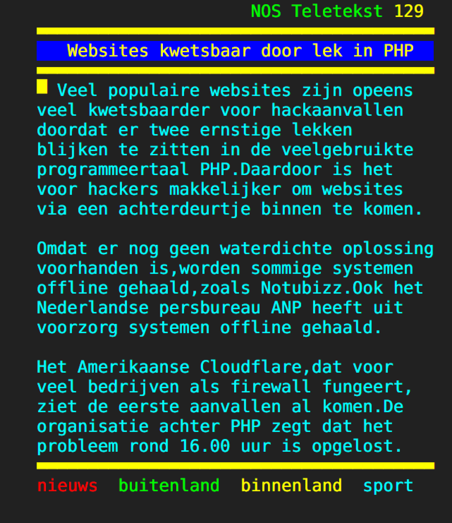 Portaal offline
