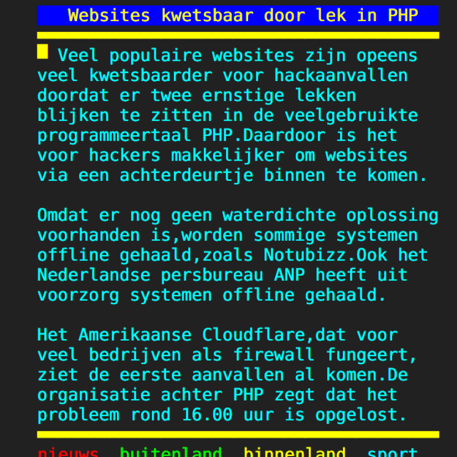 Portaal offline